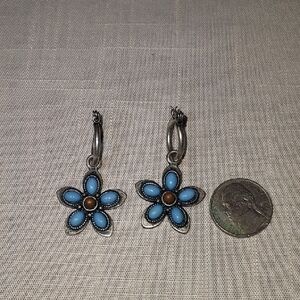 Vtg Southwestern Faux Turquoise Earrings
